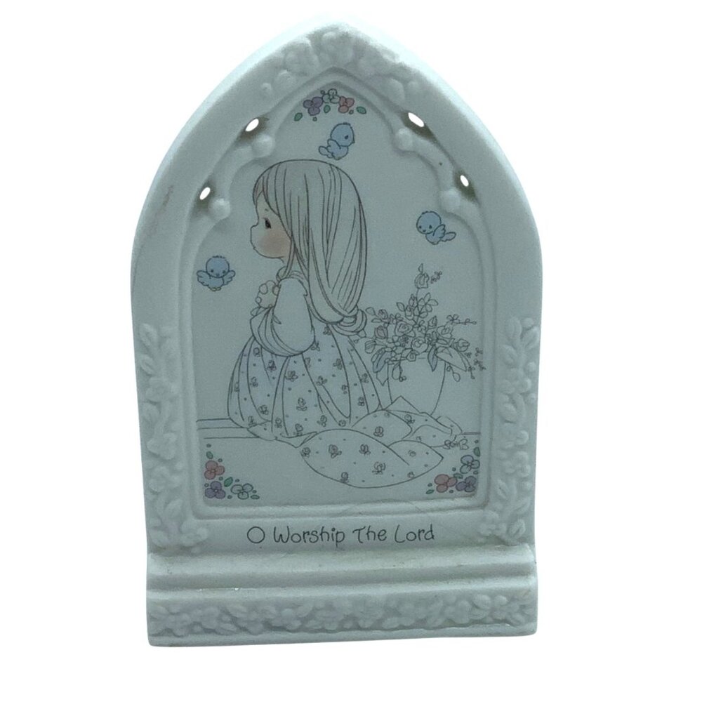Vtg 1993 Precious Moments Enesco Ceramic Figurine Prayer Girl O Worship the Lord